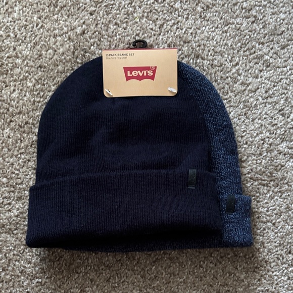 Levi's Men's Dual-Tone Beanie Set - Picture 1 of 3